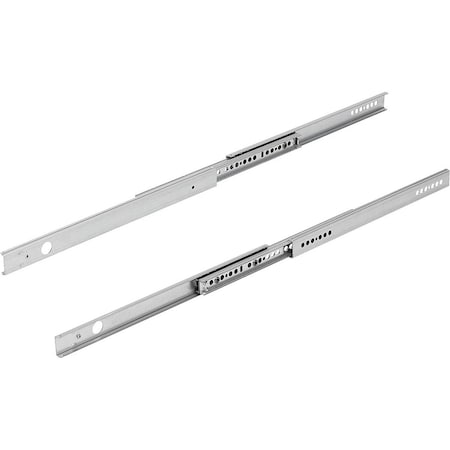 Kipp Telescopic Rail L=197 19, 4X27, Over Extension S=274, Fp=20, Steel Zinc Plated, Slot Mount, 1 Pr K1568.0197